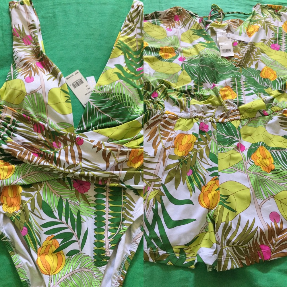 - Trina Trunk Bathing Suit 10 & Cover- up Romper M